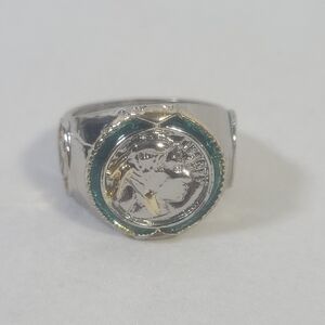 Buffalo Indian Head Coin Ring Men's Size 11